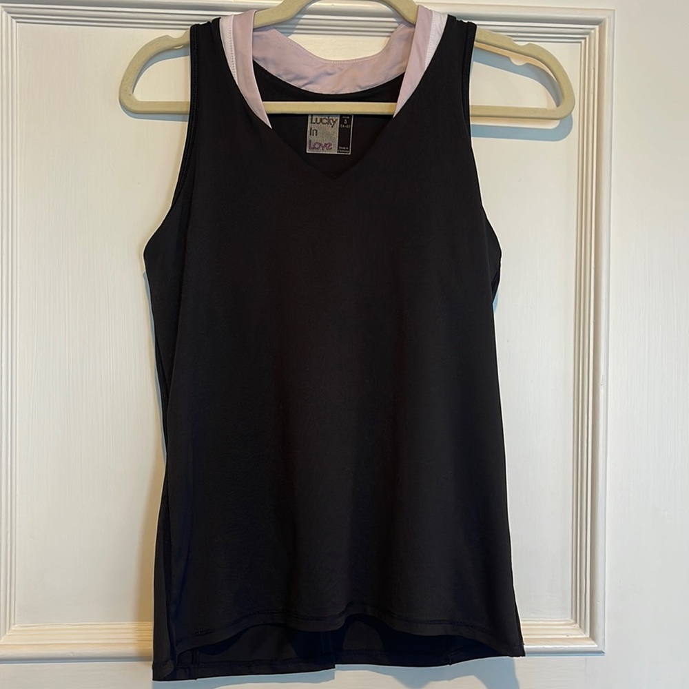 Lucky in Love tank with built in bra. Size small